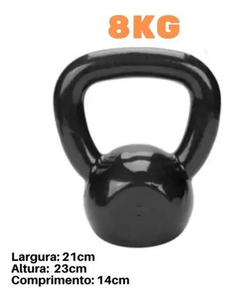 Imagem de Kettlebell Emborrachado 8Kg - Exercício Funcional Super Premium