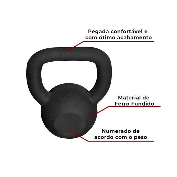 Imagem de Kettlebell Pintado 10Kg Academia Treino Musculação Exercício Funcional