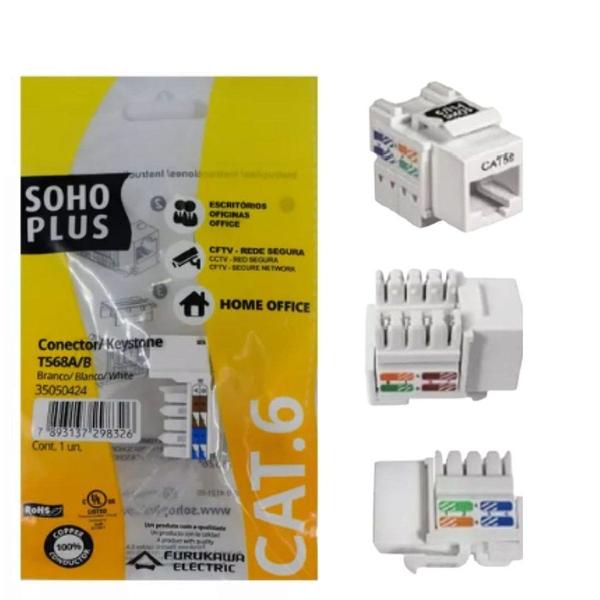 Imagem de Keystone Rj45 Cat6e Branco Soho Plus Furukawa