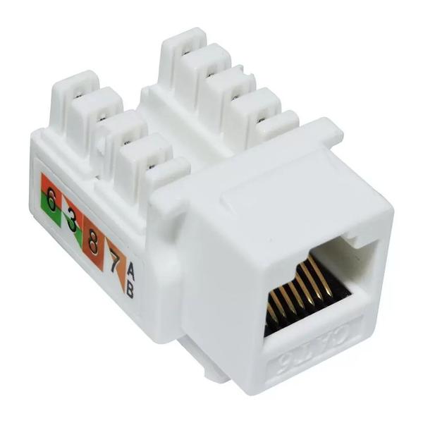 Imagem de Keystone RJ45 Gigabit Cat6 Branco