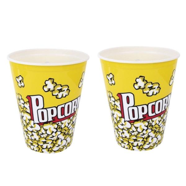 Imagem de Ki 2 Balde Pipoca 2 Litros Plástico Amarelo Popcorn Geek