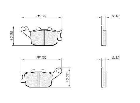 Imagem de Ki Pastilhas de Freio Cb 600f Hornet Com Abs 2008-2014 Ecopads Vaz