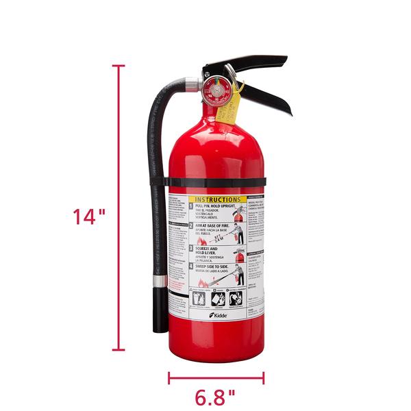 Imagem de Kidde 21005779 Pro 210 Extintor de Incêndio, ABC, 160CI, 4 lbs, 1 Pack