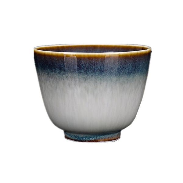 Imagem de Kiln Baked Teacup Temmoku Glaze Escovado Siyao Change Master Cup Chá Kung Fu Xícara de Chá Xícaras