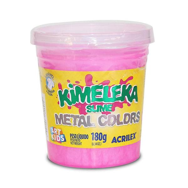 Imagem de Kimeleka Slime Art Kids metálica 180g Rosa 672 Acrilex
