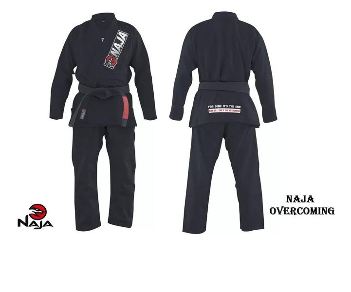 Imagem de Kimono De Jiu Jitsu Overcoming Trançado Preto Naja