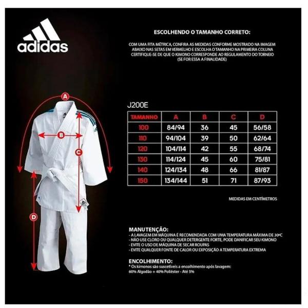 Kimono Infantil Judo Jiu-jitsu adidas Evolution J200 Branco Imagem de Kimono Infantil Judo Jiu-jitsu adidas Evolution J200 Branco