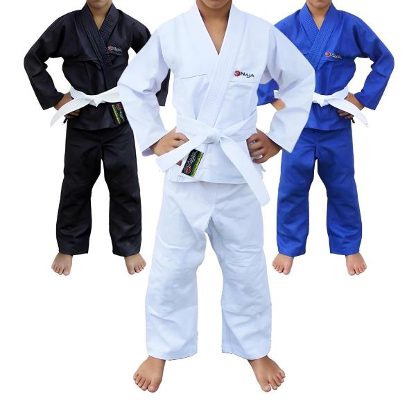 Imagem de Kimono Infantil Naja Heroic Vagui + Calça Judô Karatê Jiu Jitsu Criança 