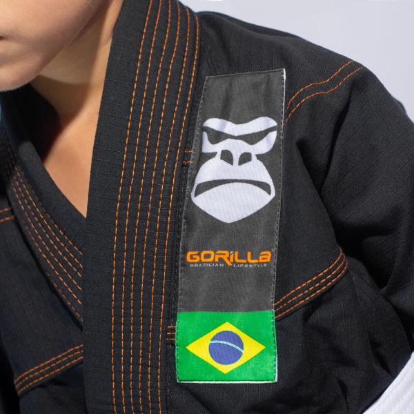 Imagem de Kimono Jiu Jitsu Infantil Gorilla Original Treino luta Artes Marciais Juvenil Secagem Rápida