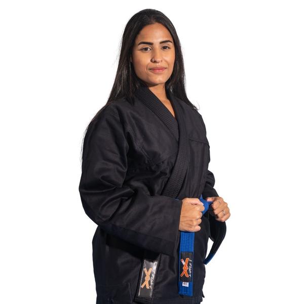 Imagem de Kimono Jiu-Jitsu Judô Adulto Preto Reforçado 1 Fit