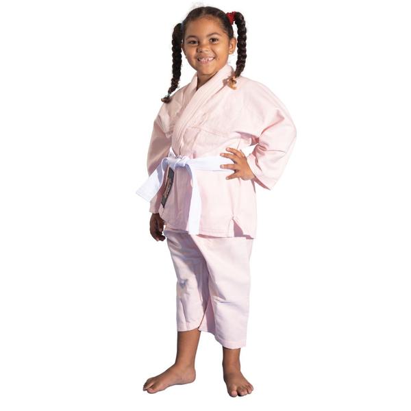 Imagem de Kimono Jiu-Jitsu Judô Infantil Rosa 1 Fit