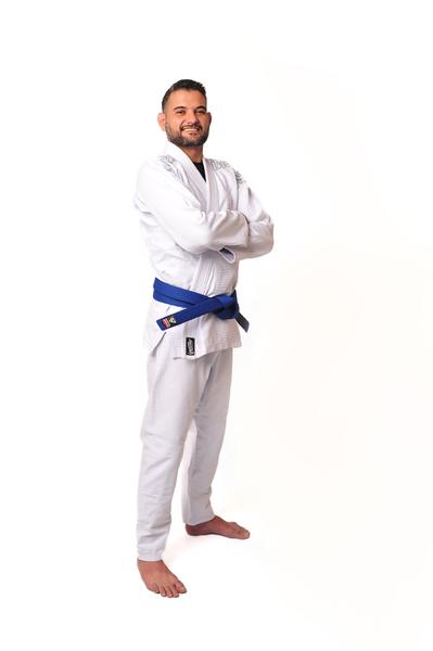 Imagem de Kimono Jiu Jitsu Trançado Branco Envio Imediato!