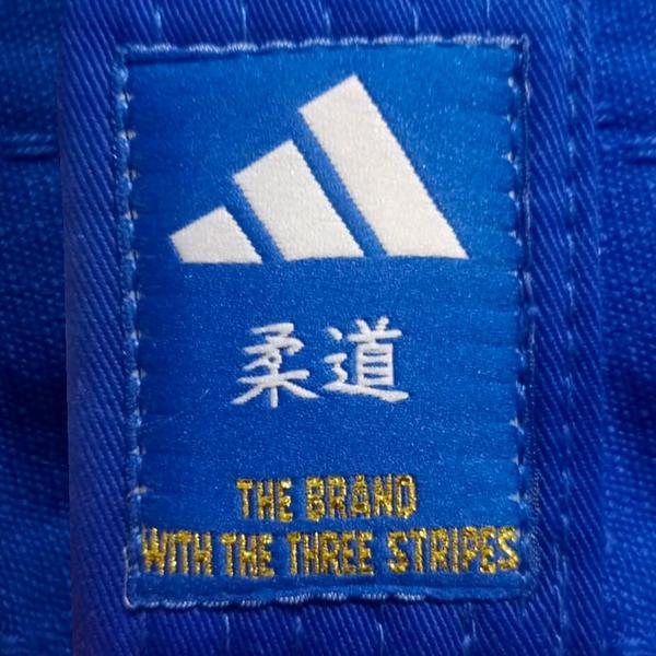 Imagem de Kimono Judo adidas Quest J690 Azul com Faixas em Branco