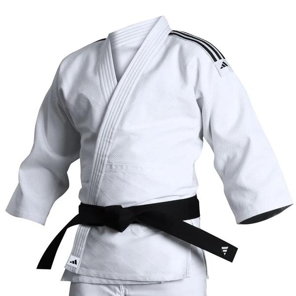 Imagem de Kimono Judo Infantil adidas Training Branco Trançado J500NL