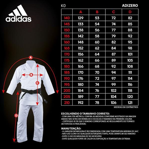 Imagem de Kimono Karate adidas Adzero WKF Approved Branco K0-2.0