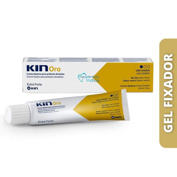 Imagem de KIN ORO  Gel Fixador p/ Prótese e Dentaduras  40g