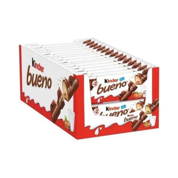 Imagem de Kinder Bueno Ferrero - Chocolate Waffle Leite e Avelã - Caixa 1.290kg c/ 30 und