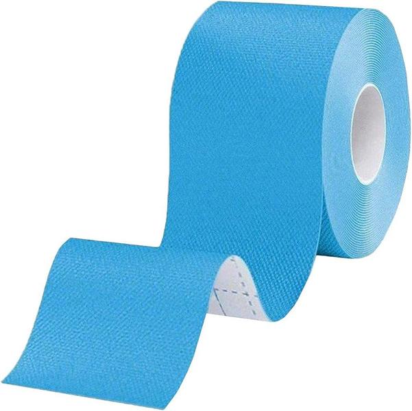 Imagem de Kinesio Bandagem Elástica Fita Kinesio Tape Fisioterapia Alivia a Dor Lesão Muscular Atleta 5cm X 5m  AZUL