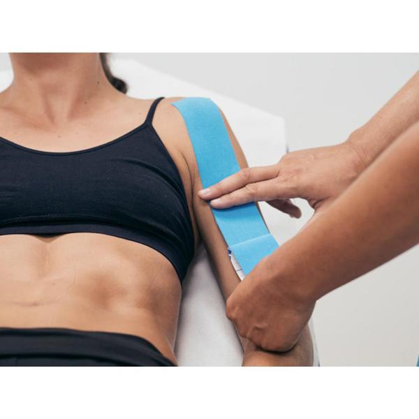 Imagem de Kinesio Tape Fita Adesiva Anti Lesão Elástica Resistente Ativa Músculos 5cm x 01 Metro - Cor Azul