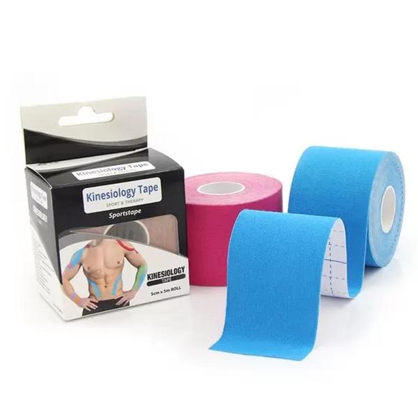 Imagem de Kinesio Tape Fita Bandagem Elástica Adesiva Rolo 5cmx5m. Fisioterapia Muscular Esporte Evita Lesões