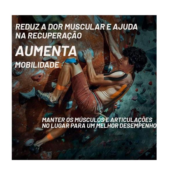 Kinesio Taping Faixa Elástica Cola Na Pele Para Praticar Esportes Alto Desempenho - 5cm X 3 Metros Vermelha - Vitaltape Imagem de Kinesio Taping Faixa Elástica Cola Na Pele Para Praticar Esportes Alto Desempenho - 5cm X 3 Metros Vermelha