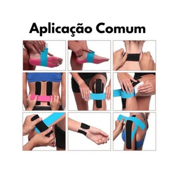 Imagem de Kinesio Taping Fita Adesiva Fisioterapia Muscular Bandagem