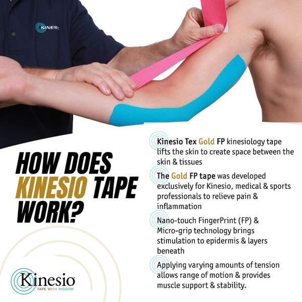 Imagem de Kinesio Taping - Fita Atlética Terapêutica Elástica Tex Gold FP - Bege 2 in. x 13 ft - 2 Pack