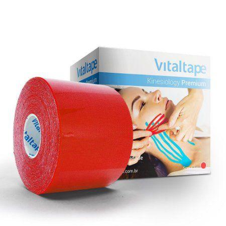 Imagem de Kinésio Vitaltape Premium Vermelho 5 Cm