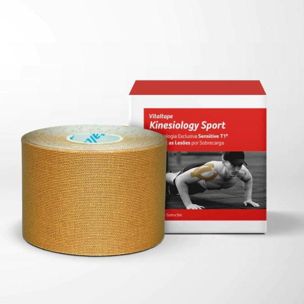 Kinésio Vitaltape Sports Bege 5 Cm - Fisiovital Imagem de Kinésio Vitaltape Sports Bege 5 Cm