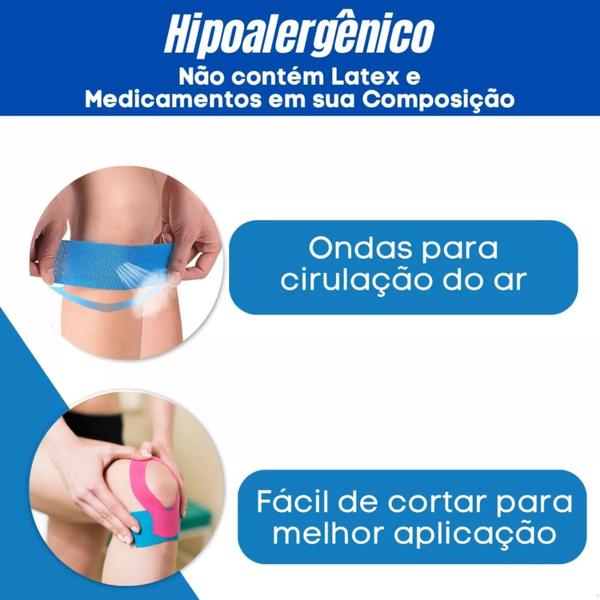 Imagem de Kinesiology Tape Fita Kinésio Sportstape Bandagem Elástica