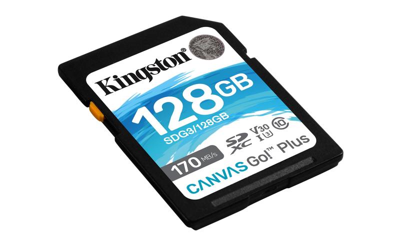 Imagem de Kingston 128GB SDXC Canvas Go Plus 170MB/s Ler cartão de memória UHS-I, C10, U3, V30 (SDG3/128GB)