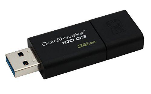 Imagem de Kingston 32GB USB 3.0 Black DataTraveler 100 G3 3 Pack DT100G3/32GB-3P