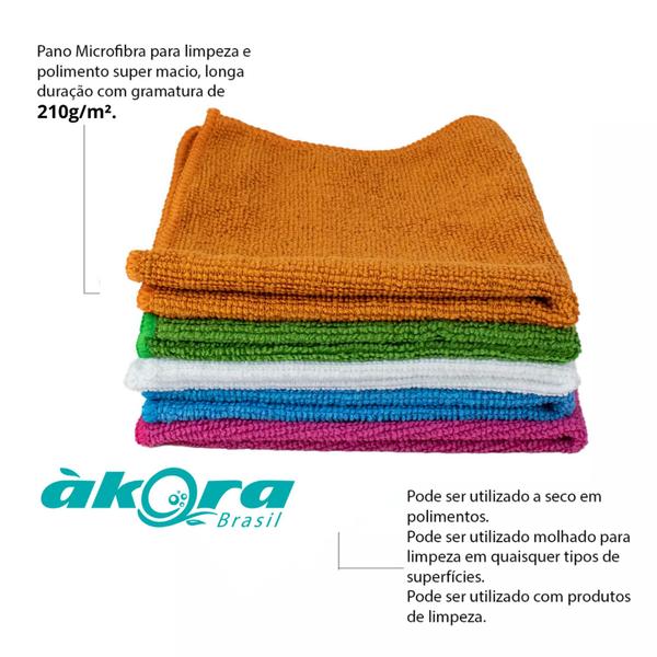 Imagem de Kit 01 Ecomais Limpa Vidros e Espelhos 04 Pano Mágico Microfibra Uso Geral 30x30cm