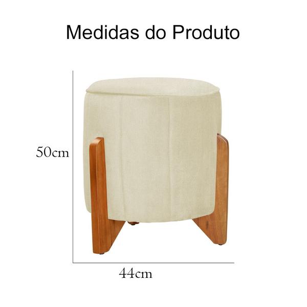 Imagem de Kit 01 Poltrona Decorativa Melinda mais 01 Puff Jade Redondo Suede Cores - Ds Estofados