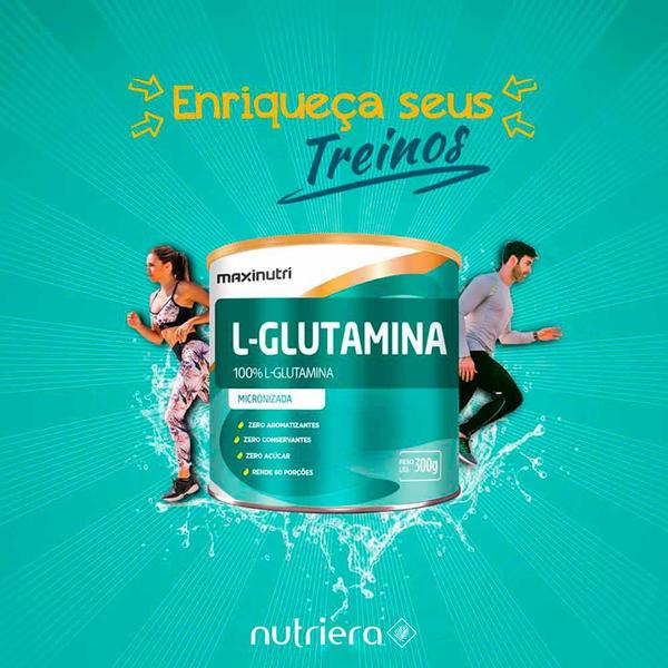 Imagem de Kit 02 Aminoácido L-Glutamina 300g 100% Pura Maxinutri