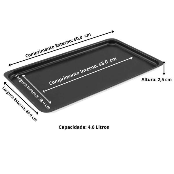 Imagem de Kit 02 Assadeira Retangular Forno GN  58x38x2,5 TEFLON - ABC