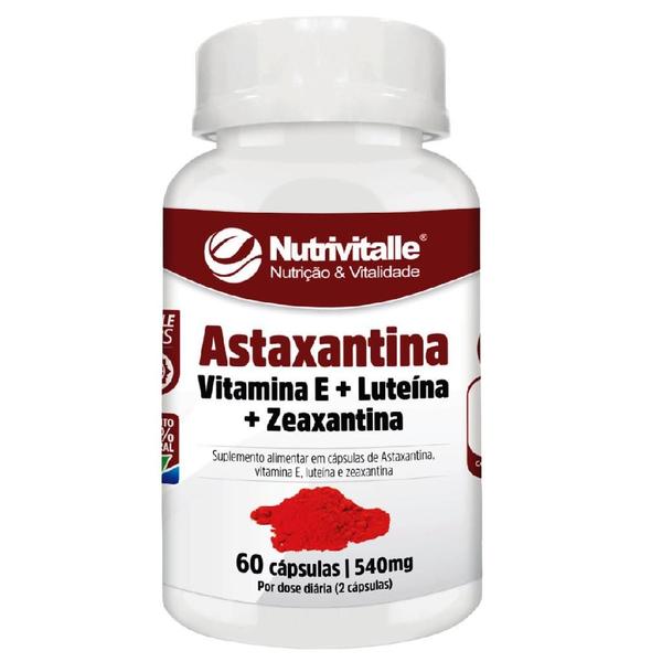 Imagem de Kit 02 astaxantina + vit. e + luteina + zeaxantina 540mg 60caps nutrivitalle