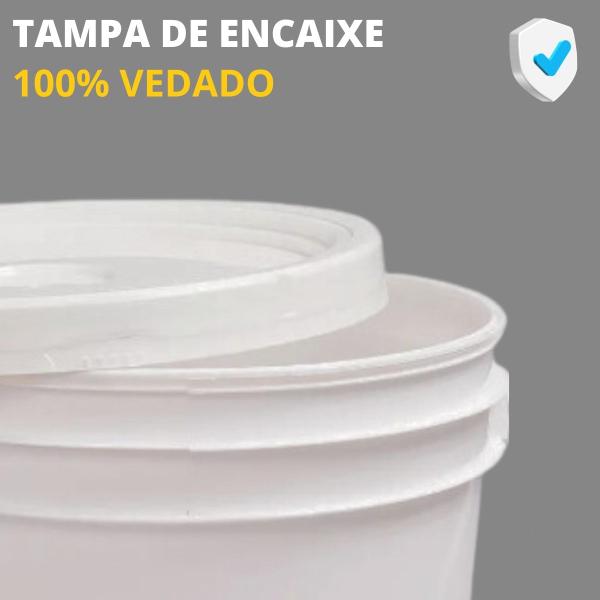 Imagem de Kit 02 Baldes Plástico 22L Atóxico com Tampa Hermética e Alça para Armazenamento Alimentos Bebidas