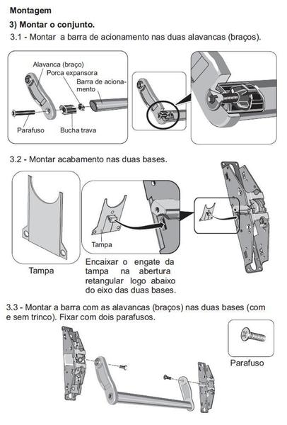 Imagem de Kit 02 Barra Antipânico 01 Travamento Portas De 01 Folha