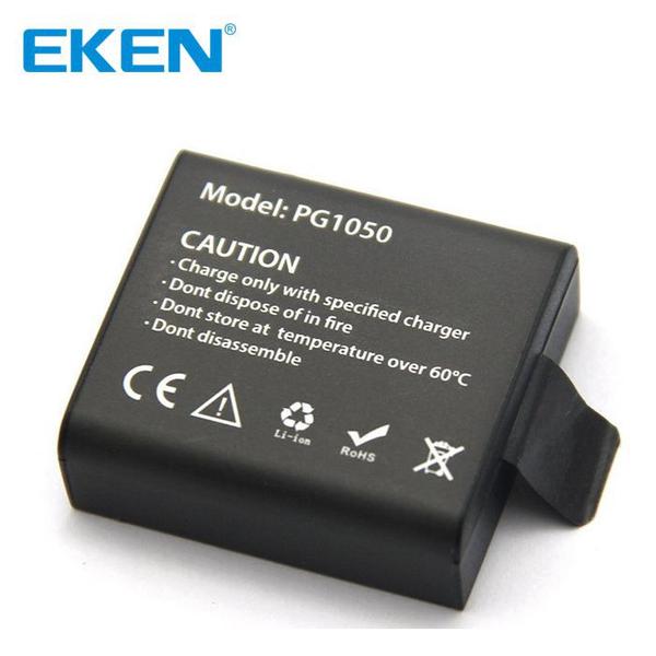 Kit 02 Bateria Eken Original PG1050 Li-Ion 3.7 v 1050mAh Extra para Câmera H9R SJCAM H9RS S60 M10 Imagem de Kit 02 Bateria Eken Original PG1050 Li-Ion 3.7 v 1050mAh Extra para Câmera H9R SJCAM H9RS S60 M10