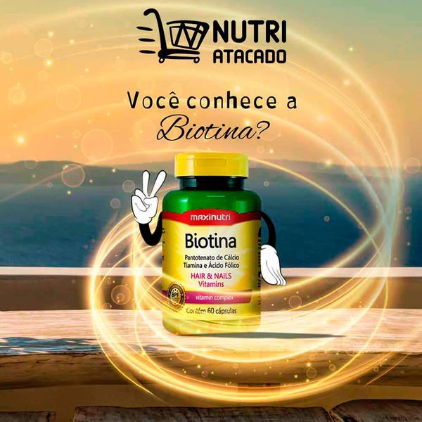 Imagem de Kit 02 Biotina Saúde Da Pele Cabelo E Unhas 60 Cap Maxinutri