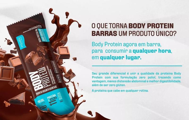 Imagem de Kit 02 Body Protein Barras - 9 Unidades Sabor Chocolate Equaliv