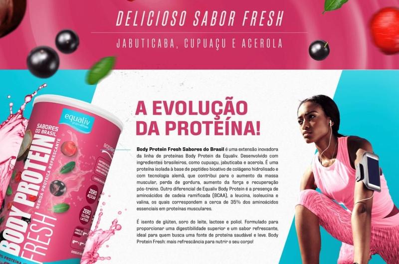 Imagem de Kit 02 Body Protein Equaliv Proteina Isolada 450g Fresh