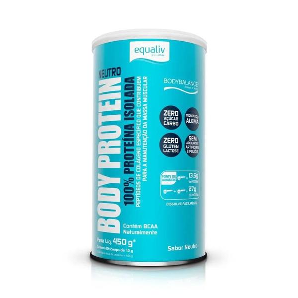 Imagem de Kit 02 Body Protein Equaliv Proteina Isolada 450g Neutro