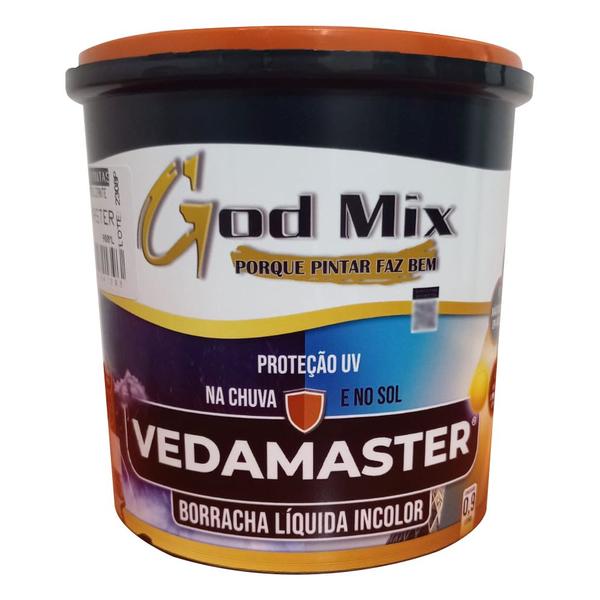 Imagem de Kit 02 Borracha Líquida Impermeabilizante 900ml Vedamaster Godmix Incolor