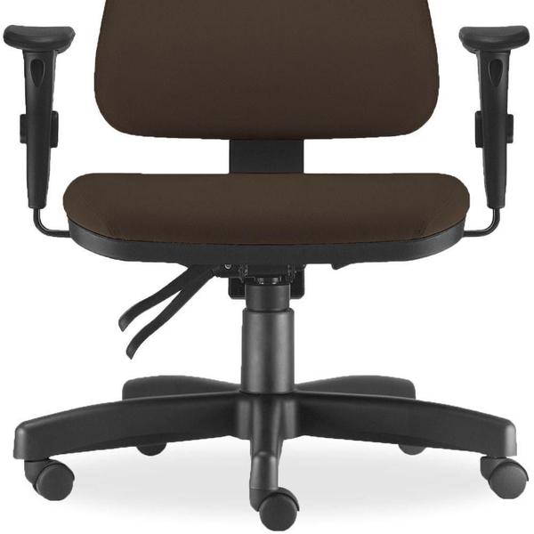 Imagem de Kit 02 Cadeiras de Escritório Giratória Executiva Ergonômica Sky L02 Suede Marrom - Lyam Decor