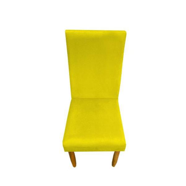 Imagem de Kit 02 Cadeiras Luxo Mila Sued Amarelo - D'Classe Decor