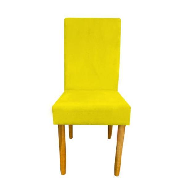 Imagem de Kit 02 Cadeiras Luxo Mila Sued Amarelo - D'Classe Decor