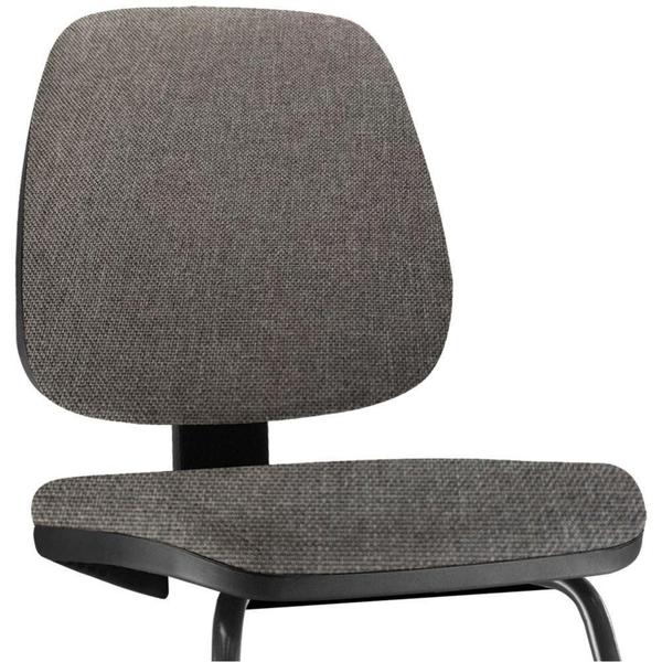 Imagem de Kit 02 Cadeiras Para Escritório Job L02 Fixa Linho Cinza Escuro - Lyam Decor