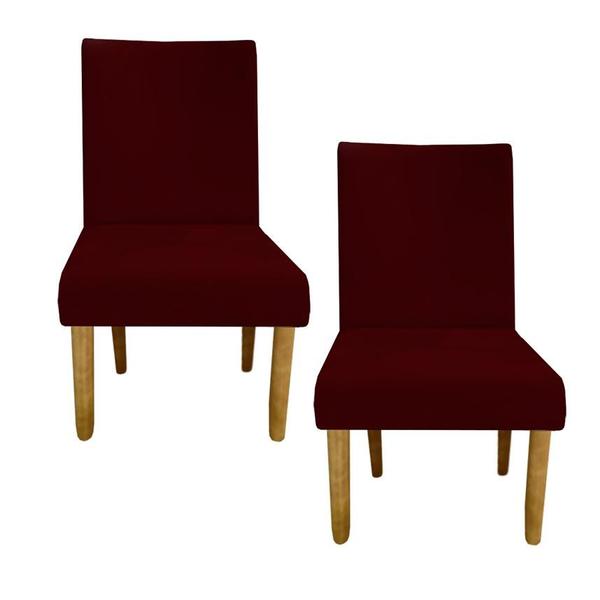 Imagem de Kit 02 Cadeiras Para Sala De Jantar Berlim Pés palito Suede Marsala - D'Classe Decor